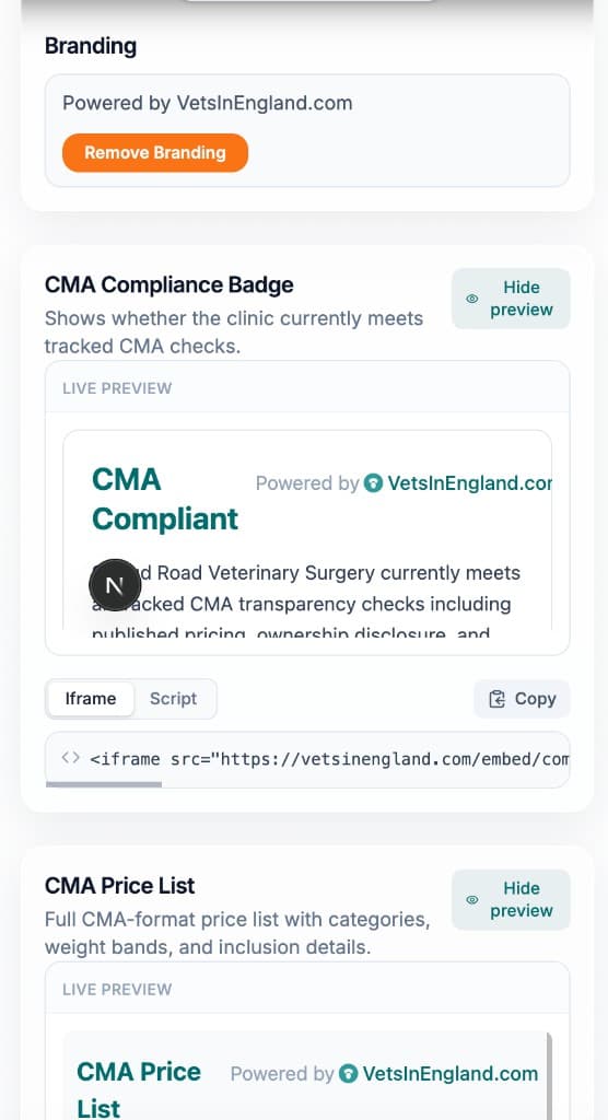 Branded Compliance Widgets β mobile